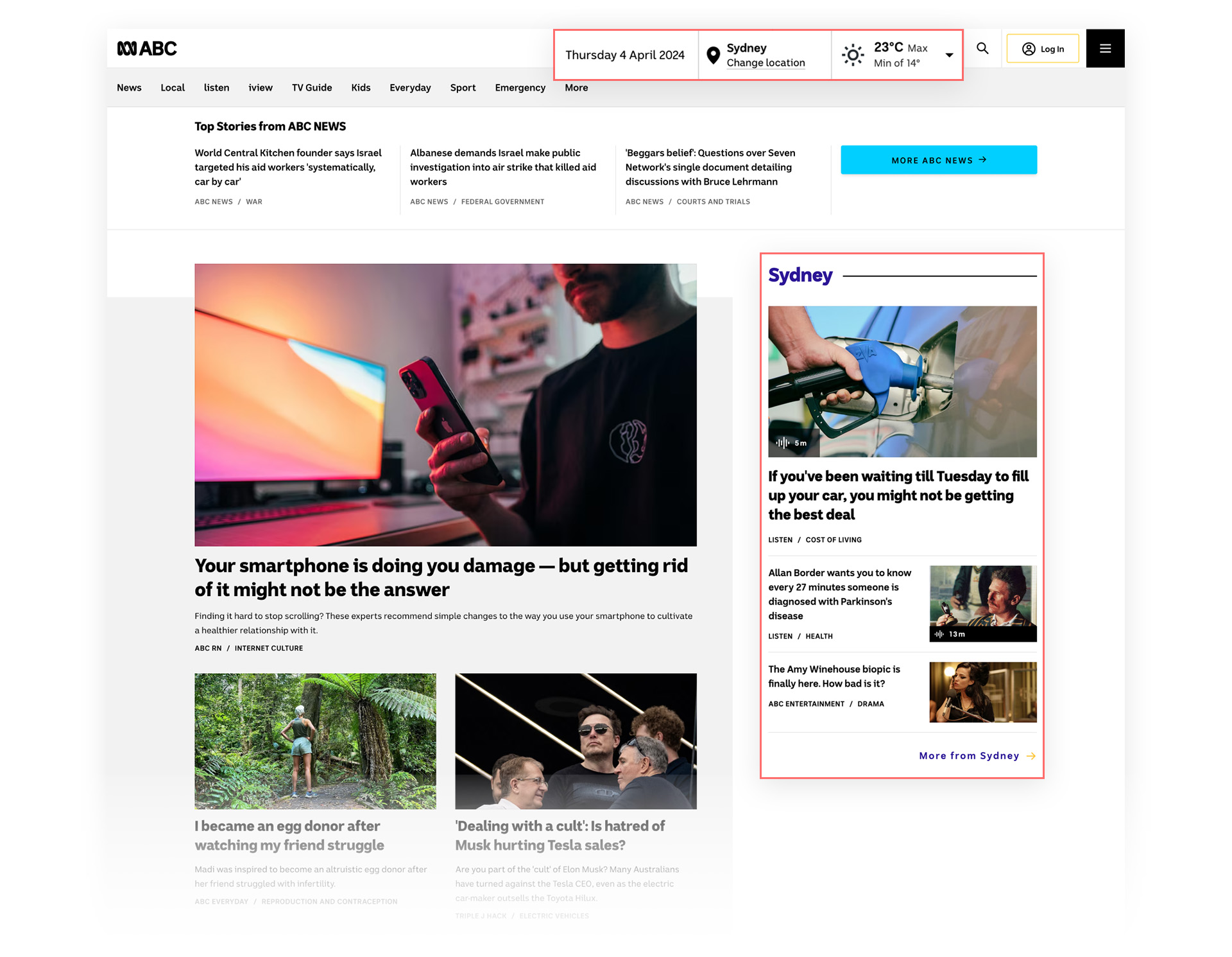 ABC Homepage