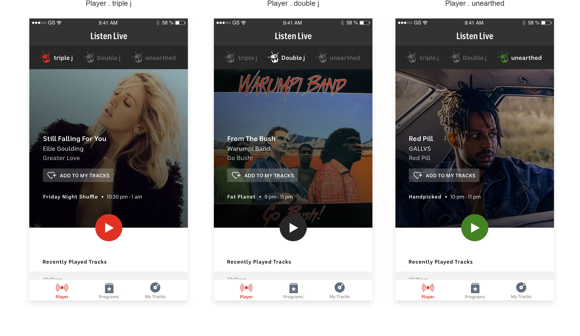 ABC triple j app concept