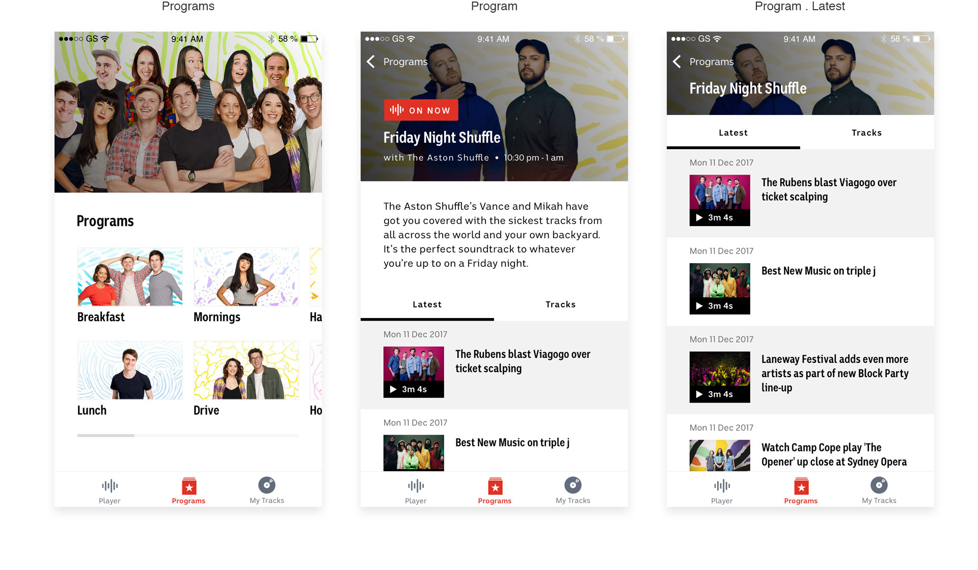 ABC triple j app concept